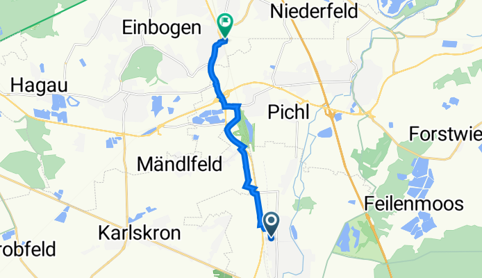 Erlenweg 3, Baar-Ebenhausen nach Unterlettenweg 7, Ingolstadt