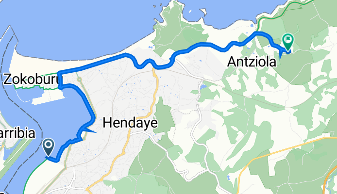Eurovélo 1 - Atlantique Coast Route, Hendaye à 694–934 Chemin d'Etxail Bordaberri, Urrugne