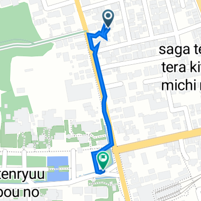 48-2, Sagatenryujikitatsukurimichicho, Ukyo, Kyoto to 64, Sagatenryujisusukinobabacho, Ukyo, Kyoto