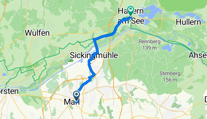 Wiener Straße 17, Marl nach Merschstraße 1, Haltern am See