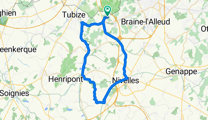 Braine-le-Château - Canal vers Seneffe - retour via Ravel de Nivelles