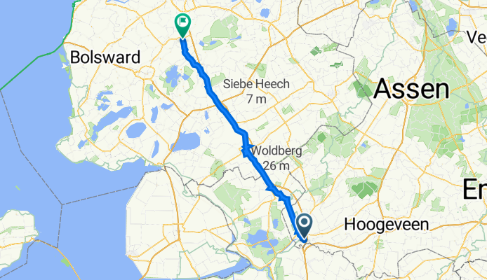 Stationsweg 70, Meppel naar Overijsselsestraatweg 2, Reduzum