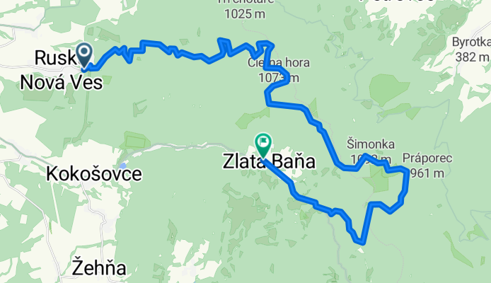 Hrebeňovka Slánskych, Ruská N. Ves - Dubník-Zlatá Baňa 
