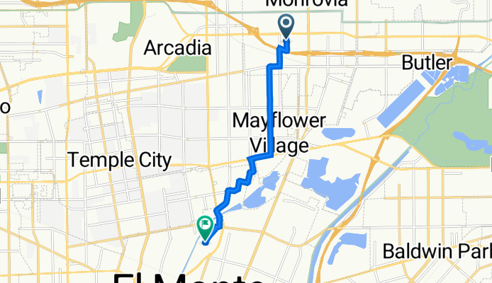 1219 S Alta Vista Ave, Monrovia to 4500 Riverview Ave, El Monte