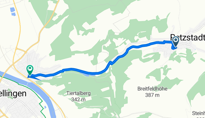 Unterdorfstraße 27, Retzstadt to Untere Hauptstraße 2–6, Zellingen