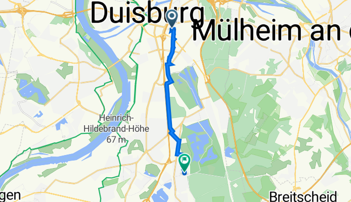 Otto-Keller-Straße 17, Duisburg nach Rotdornstraße 84, Duisburg