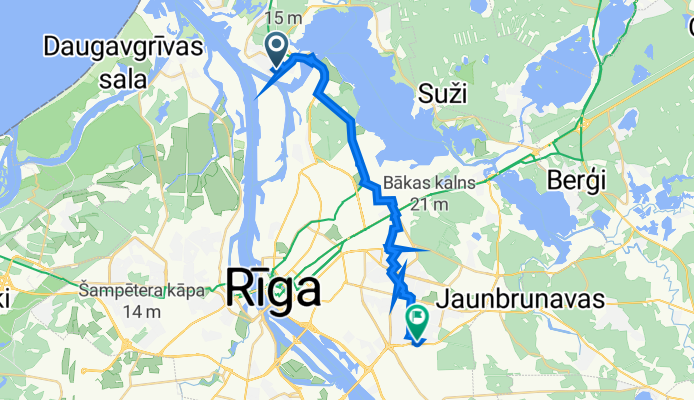Emmas iela 9, Rīga to Lubānas iela 117a, Rīga
