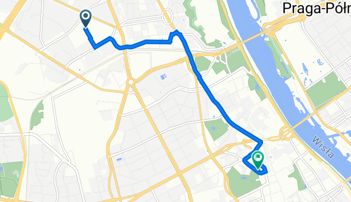 A German 12, Warsaw to pl Marsz Józefa Piłsudskiego 2, Warsaw