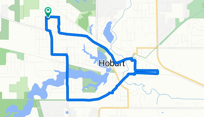 336 N Colorado St, Hobart to 341 N Cavender St, Hobart