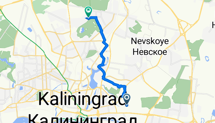 Дачная улица, 23, Калининград до улица Михаила Зощенко, 25, Калининград