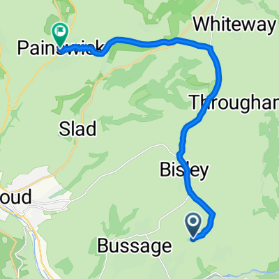 Bisley, Stroud to Beaconfield House, New St, Stroud