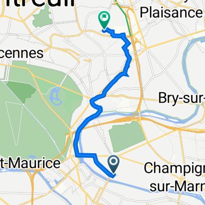 6 Rue des Bons Enfants, Champigny-sur-Marne à 7 Rue Aimée et Eugénie Cotton, Fontenay-sous-Bois