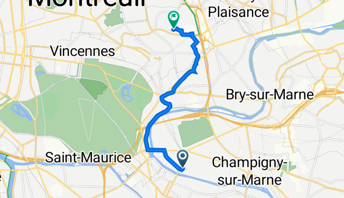 6 Rue des Bons Enfants, Champigny-sur-Marne à 7 Rue Aimée et Eugénie Cotton, Fontenay-sous-Bois