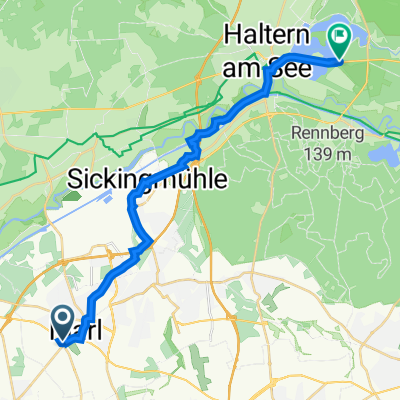 Blumenstraße 22, Marl nach Hullerner Straße 107, Haltern am See