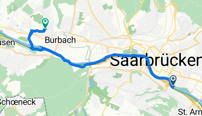 A620, Saarbrücken nach Altenkesseler Straße 17/B1, Saarbrücken