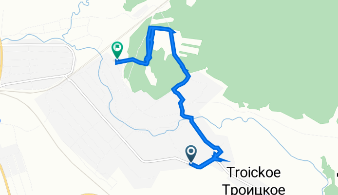 От улица Энгельса 2, Инза до Санаторная улица 87, Инза