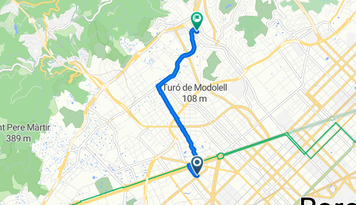 Les Corts, Barcelona to Carrer de Gomis, 67, Barcelona