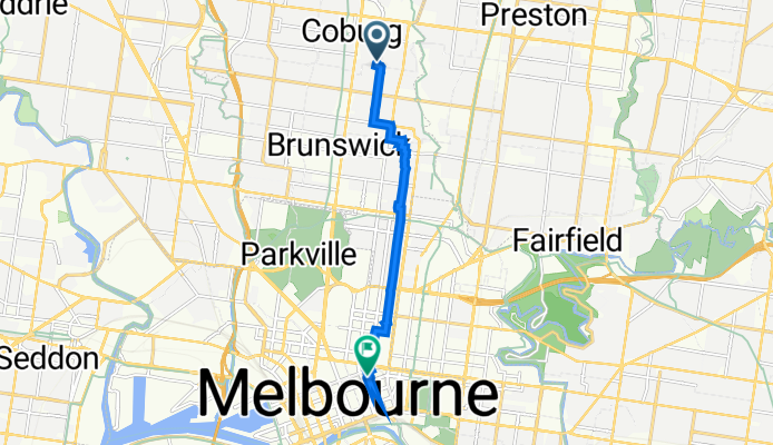 2A Coburg St, Coburg to 118-122 Lonsdale St, Melbourne