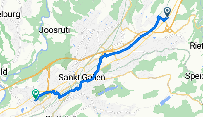 Rorschacher Strasse 284, St. Gallen nach Schulstrasse 6, St. Gallen