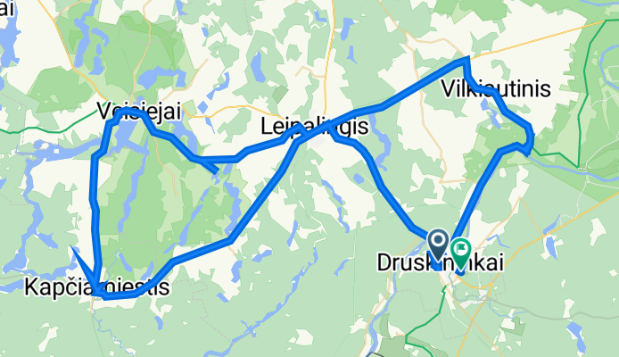 Druskininkai-Leipalingis-Kapčiamiestis-Veisiejai-Leipalingis-Liškiava-Druskininkai