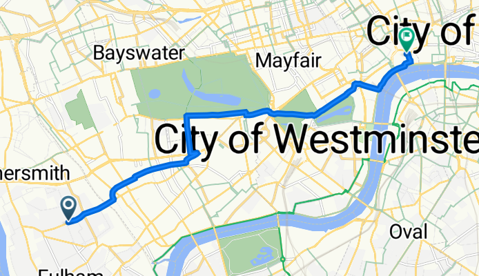 Hammersmith and Fulham, London to 180-182 Strand, London