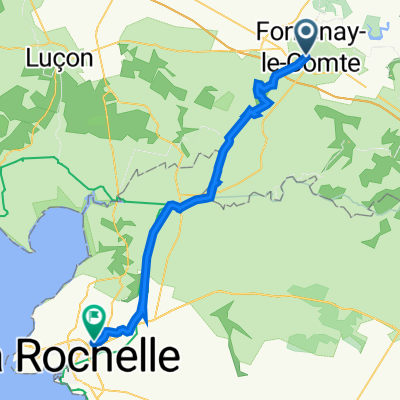 De Fontenay-le-Comte à Rue du Treuil Gras 3, Puilboreau