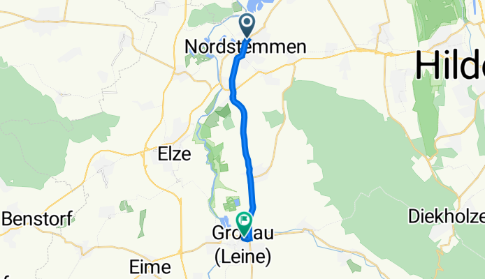 Hauptstraße 86, Nordstemmen nach Ladestraße 3, Gronau (Leine)