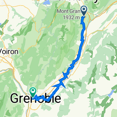 De Chemin de Cugnet 42, Porte-de-Savoie à Quai de France 8, Grenoble