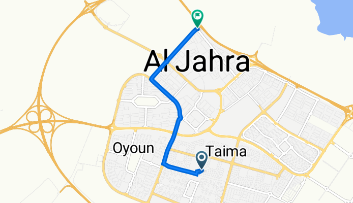 شارع 2 42, الجهراء to شارع عبدالله بن جدعان,