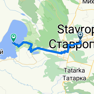 маршрут из улица Пушкина 20, Ставрополь