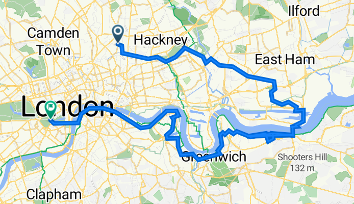 58 De Beauvoir Court, Northchurch Road, London to Constitution Hill, London