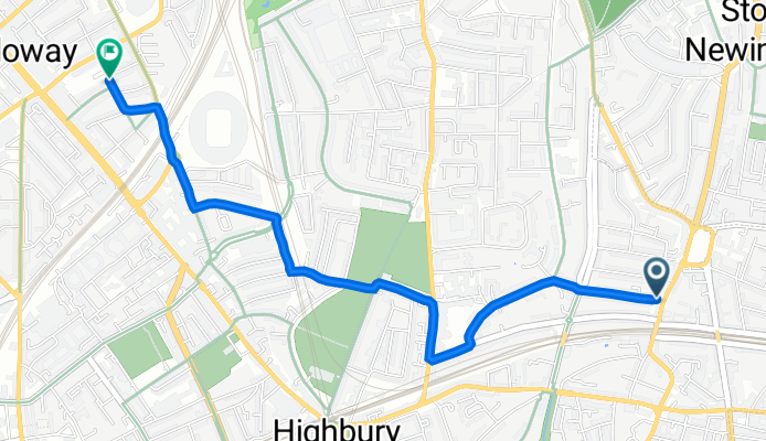 6–16 Beresford Road, London to Annette Road, London
