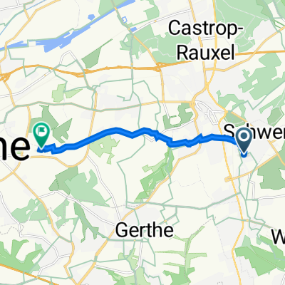 Oberspredey 26, Castrop-Rauxel nach Mont-Cenis-Straße 180, Herne