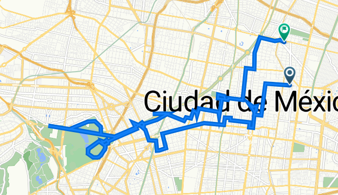 De Calle de José Joaquín de Herrera 76, Ciudad de México a Calle Central Talabarteros 14BIS, Ciudad de México