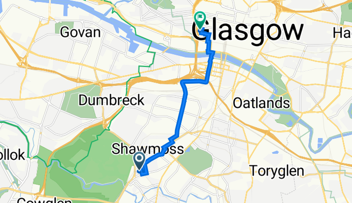 20 Ellangowan Road, Glasgow to 1 William St, Glasgow