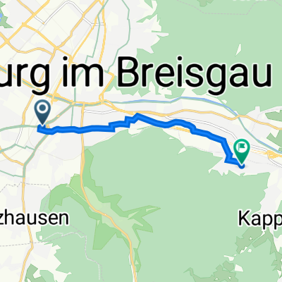 Richthofenstraße 5, Freiburg im Breisgau nach Sickingenstraße 32, Freiburg im Breisgau