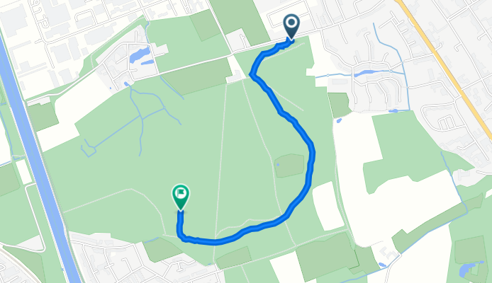 Angelsachsenweg 42, Münster nach Pinienweg 15, Münster