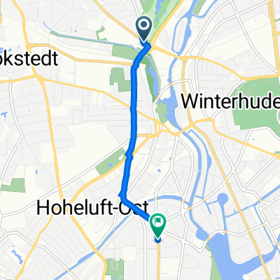 Borsteler Chaussee 11, Hamburg nach Rothenbaumchaussee 217, Hamburg