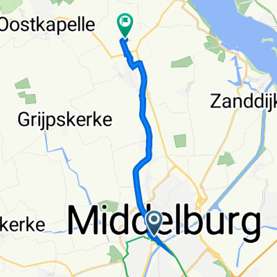 Pottenbakkerssingel, Middelburg nach Kleine Putweg 2, Serooskerke