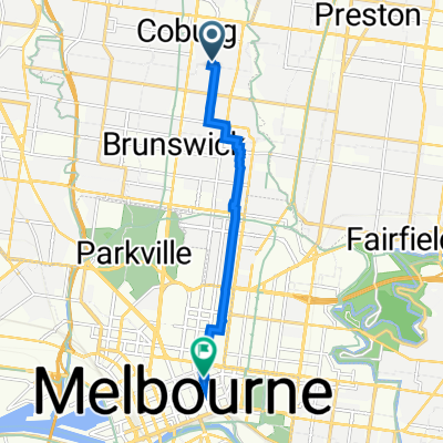 2 Coburg St, Coburg to 118-122 Lonsdale St, Melbourne