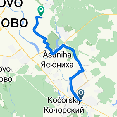 От улица Октябрьская 56, Кохма до улица Окуловой 68г, Иваново
