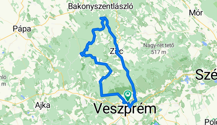 Vp - Gázlók - Zirc - Vp