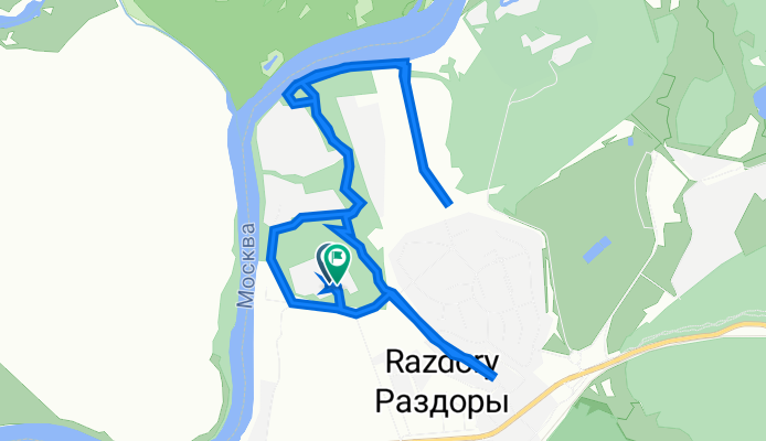 Дск Буран Территория, 14, Одинцовский район до Дск Буран Территория, 13, Одинцовский район
