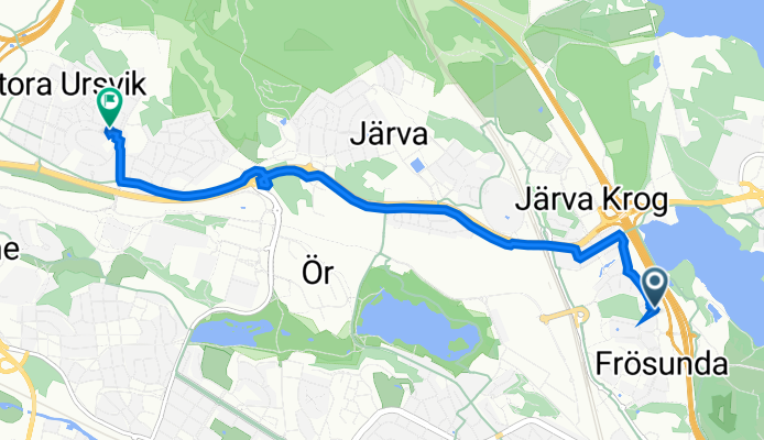 Gustav III:s boulevard 42, Solna to Forskningsringen 17, Sundbyberg