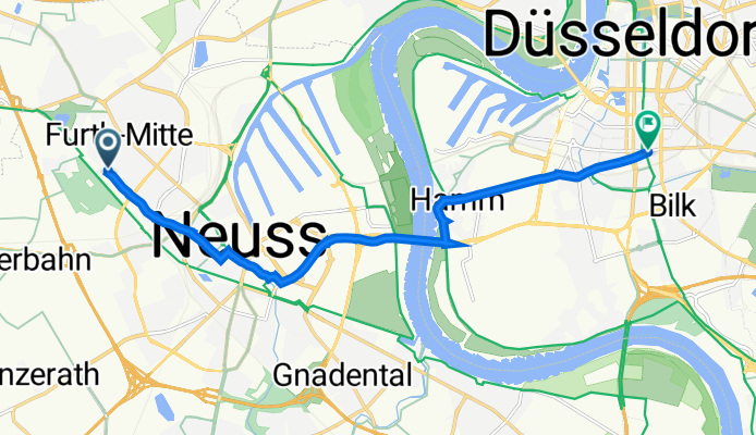 Broichstraße 10, Neuss nach Bilker Allee 213, Düsseldorf