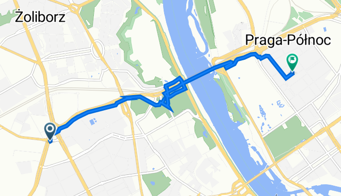 Dzika 28, Варшава до pl Gen Józefa Hallera 5B, Варшава