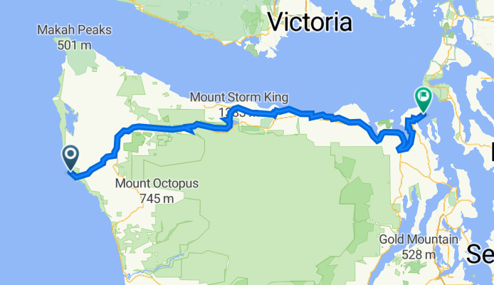 Port Townsend to Pacific Coast 208 Km