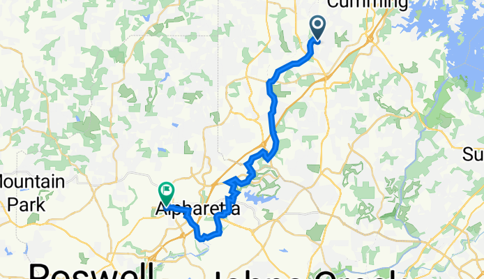 4951 Mark John Way, Cumming to 162 Marietta St, Alpharetta