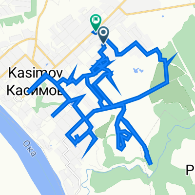 От улица 50 Лет Ссср 14, Касимов до улица Советская 156, Касимов