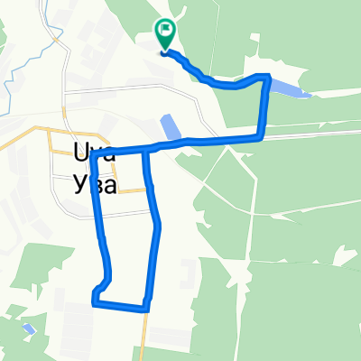 От улица Победы 10, Ува до улица Победы 12, Ува